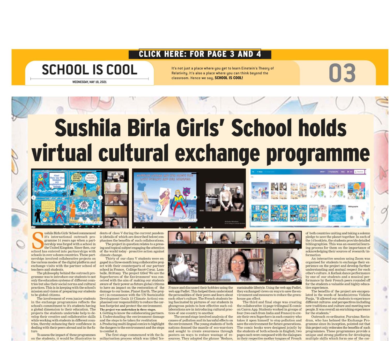 Virtual cultural exchange program