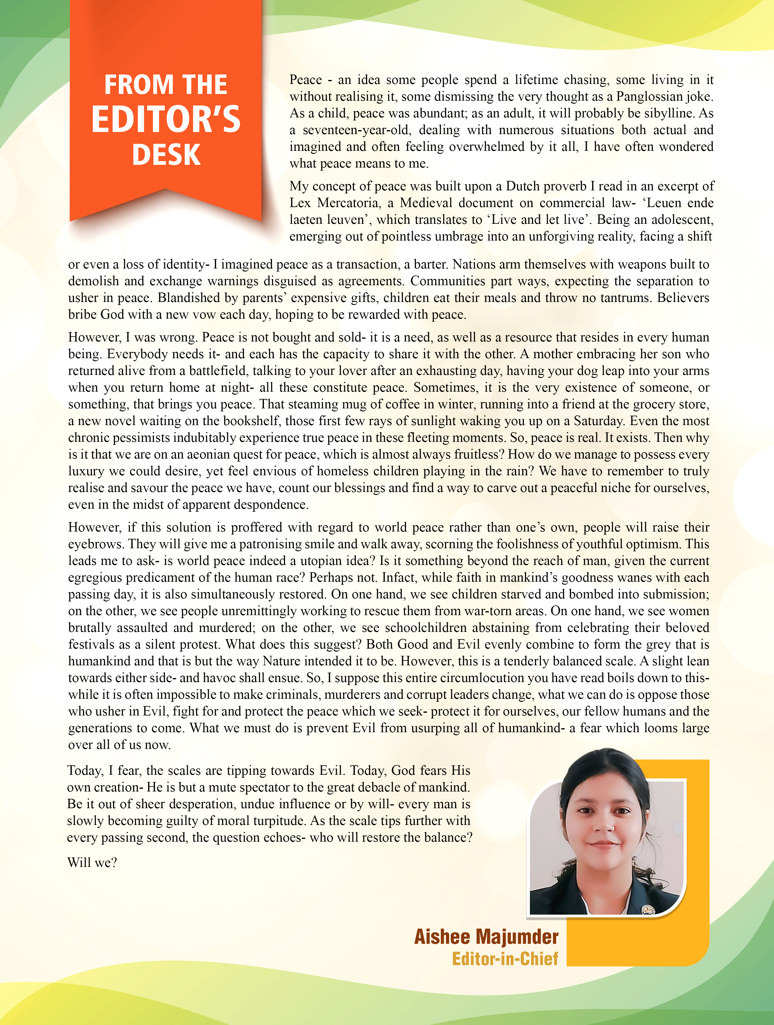 From Editor's Desk