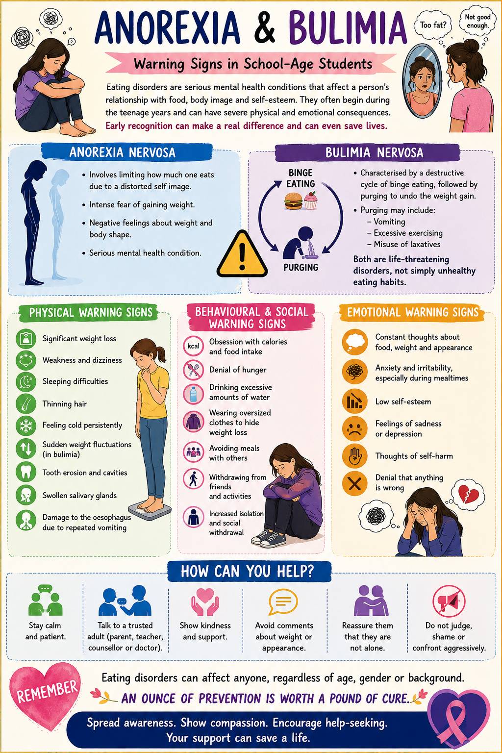 Anorexia and Bulimia: Warning Signs in School-Age Students