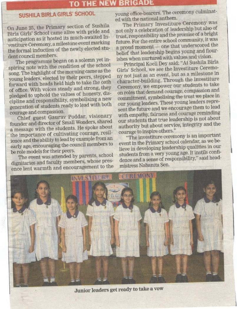 Investiture Ceremony - Primary School