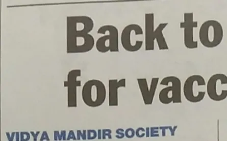 Vaccination Drive by Vidya Mandir Society
