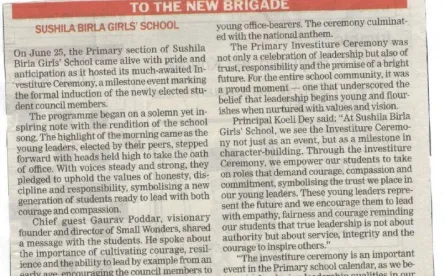 Investiture Ceremony - Primary School